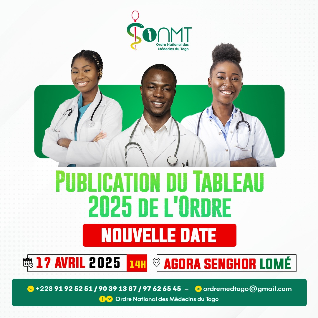 Publication officielle du tableau ordinal 2025